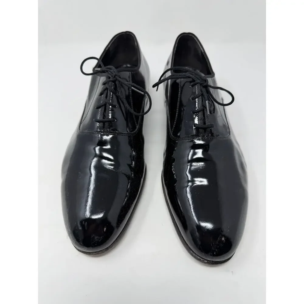 FLORSHEIM Men's Plain Toe Patent Leather Oxford Dress Lace up Shoes 10D